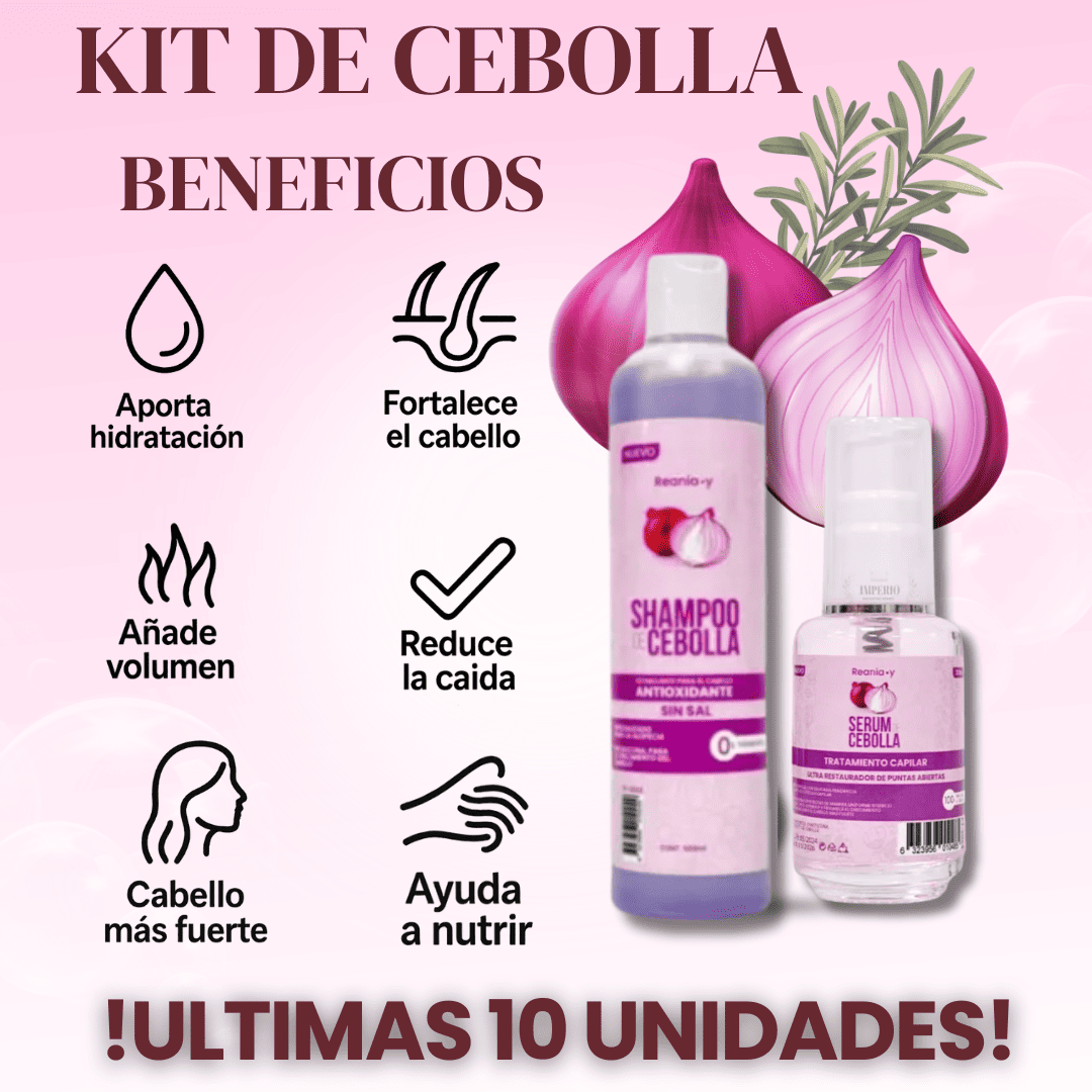 Onia® Shampoo + Serum de cebolla y romero con Tonico de Regalo🎁