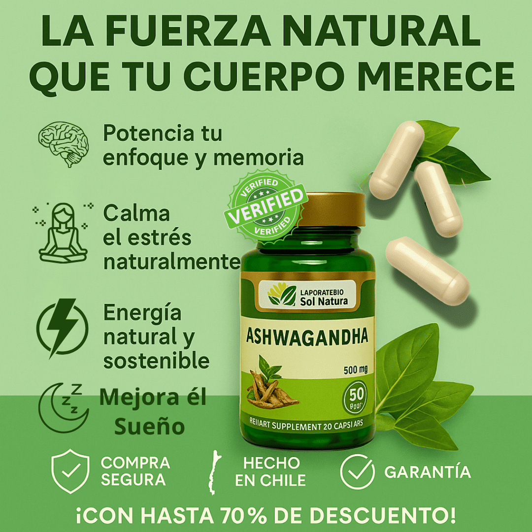 Ashwagandha CalmaPro® + Guia digital de rutina de bienestar + 1 frasco de regalo🎁