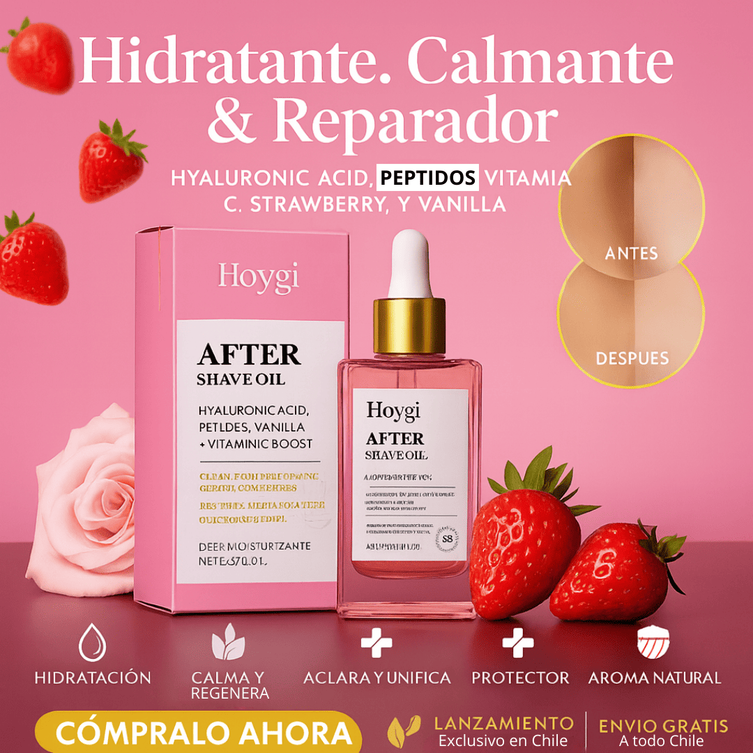 Hoygi Hidratante Chile® Aceite Post Afeitado 90 ml+Guia digital de Bienestar de Regalo🎁